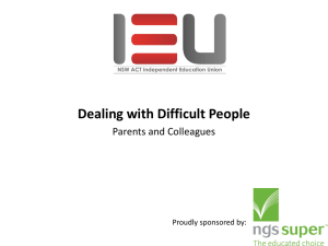 Dealing with difficult people presentation