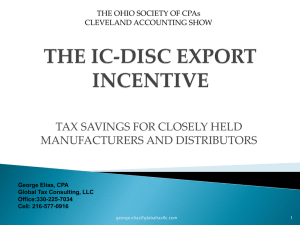 OSCPA IC-DISC Presentation - Global Tax Consulting | Tax