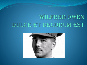 Wilfred Owen-Dulce et Decorum Est 2 - lbec