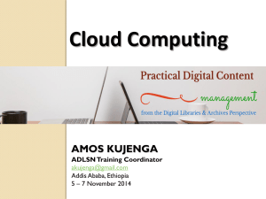 Cloud Computing - African Digital Library Support Network (ADLSN)