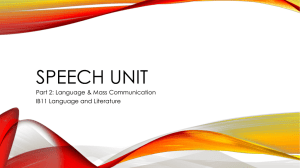 Speeches PowerPoint Speech Unit_2