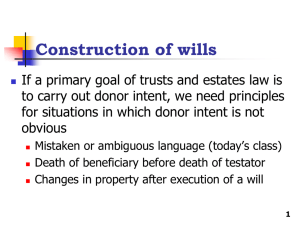 Mistaken or Ambiguous Language in Wills