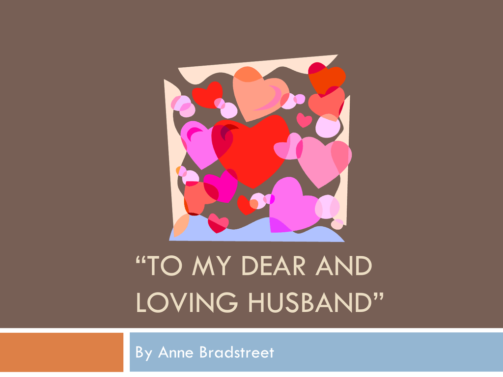 Dear husbands. My Dear husband. Dearly beloved. Thirty-Six Strategies for a beloved husband.