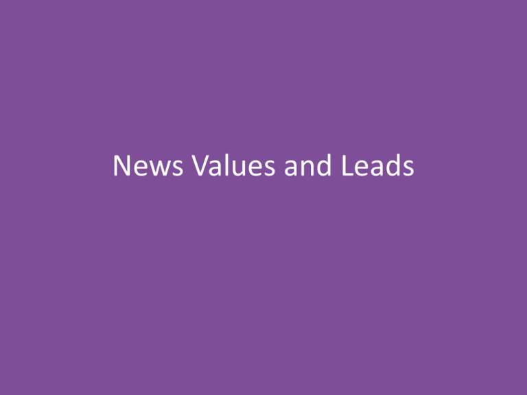 news-values-and-leads