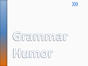 Grammar Humor - Fair Lawn Public Schools
