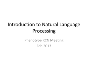 Introduction to Natural Language Processing (NLP)