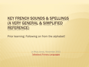 Key French sounds & spellings - teacher