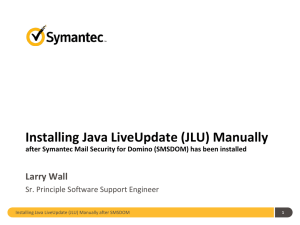 Installing Java LiveUpdate (JLU)