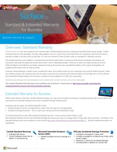 Microsoft Surface Standard and Extended