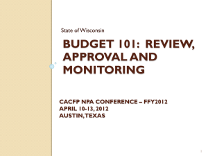Budget 101: Review, Approval and Monitoring