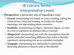 Literary Terms and Activities for Poetry