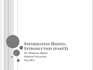 Information Hiding: Introduction