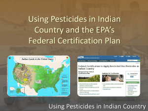 Pesticides: Use In Indian Country