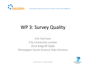 WP3 Survey quality