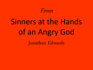 From Sinners at the Hands of an Angry God