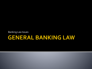 GENERAL BANKING LAW