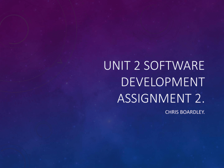assignment on software development