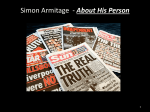 About His Person – Simon Armitage
