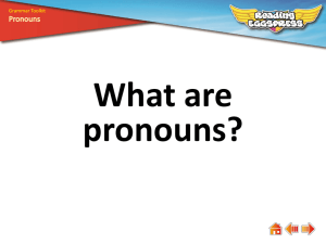 What are pronouns?