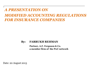 3. New Insurance Regulations - Pakistan Society of Actuaries