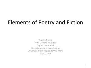 Elements of poetry and fiction - LenguainglesalicenciaturaUTN2011