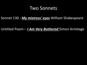 Sonnet 130 ~ My mistress` eyes