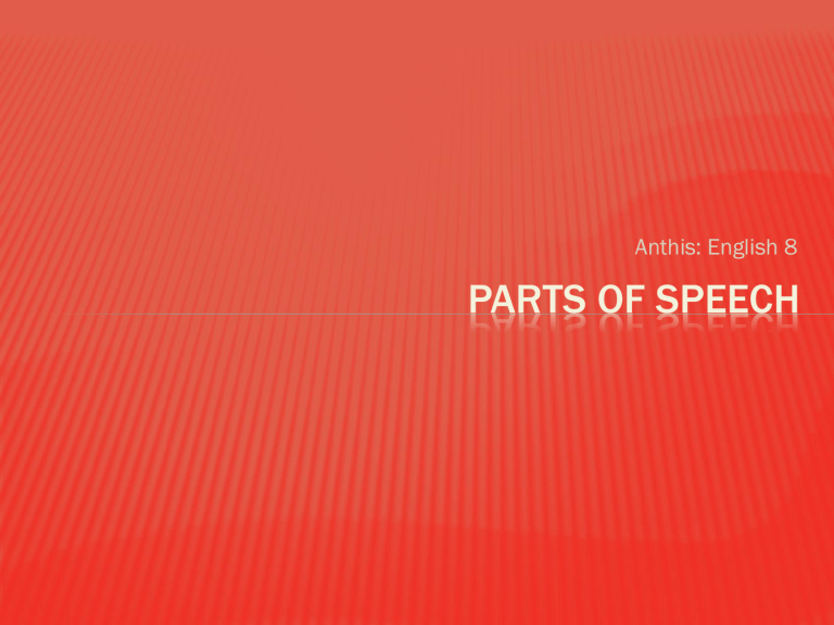 Parts Of Speech