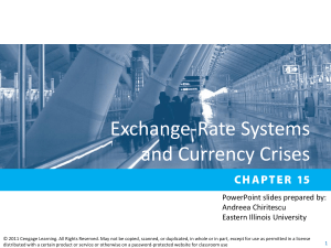 Chapter 15 Exchange-Rate Systems and currency crises