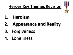 Heroes Key Themes - Cardiff High School