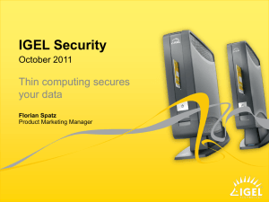 Overview – IGEL Security Solutions