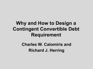 *Why and How to Design a Contingent Convertible Debt Requirement
