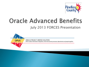 Oracle Advanced Benefits