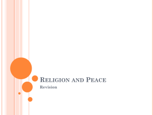 Religion and Peace REVISION