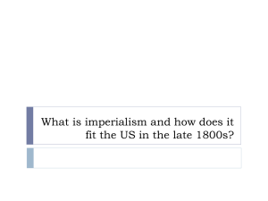 Imperialism in the late 1800s and early 1900s