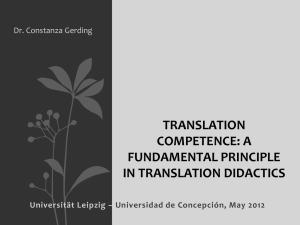 Translating competence