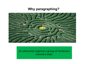 Why paragraphs?