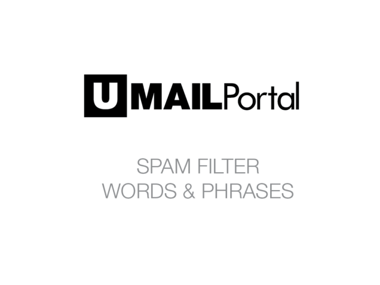 Spam Filter Words