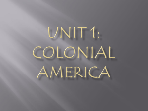Unit 1: Colonial America Bell Ringer