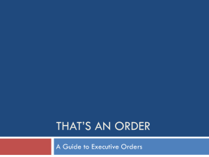 That`s An Order - Department of Social Sciences