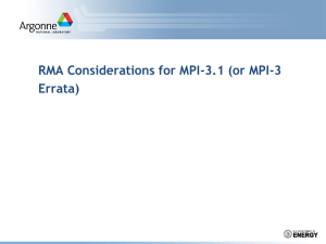 RMA Considerations for MPI-3.1 (or MPI-3 Errata)