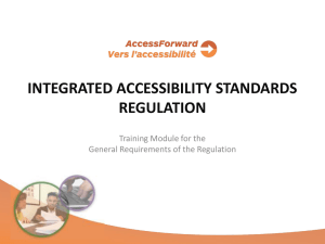 Training Module for the General Requirements of the Regulation