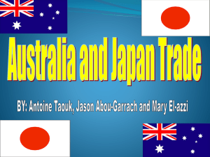 Geography Australia and Japan Trade Antoine Jason and Mary