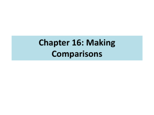 Chapter 16: Making Comparisons