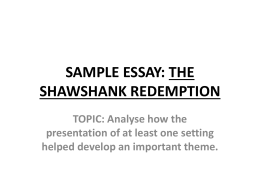 The shawshank redemption essay