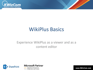 WikiPlus Basics - Home - Home