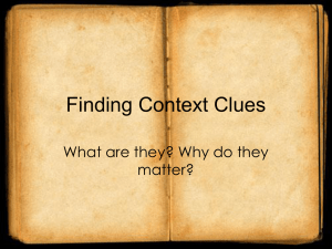 Finding Context Clues
