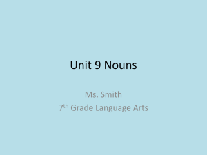 Unit 9 Nouns