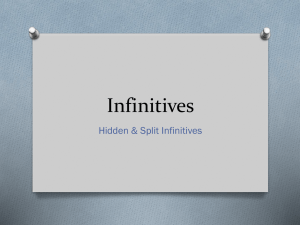 hidden infinitive