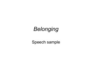Belonging