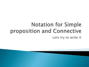 Notation for Simple proposition and Connective
